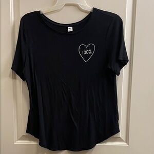 Black Heart Graphic Women's Top